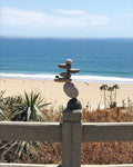 8 STONE CAIRN GARDEN STATUE - HAPPY GARDENS