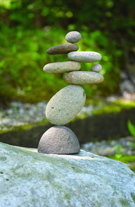 8 STONE CAIRN GARDEN STATUE - HAPPY GARDENS