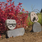 CAT RIVER STONE GARDEN STATUE - HAPPY GARDENS