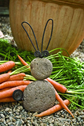 RABBIT RIVER STONE GARDEN STATUE - HAPPY GARDENS