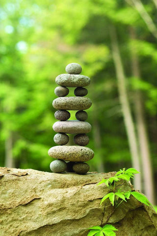 SMALL AND LARGE STONE CAIRN - HAPPY GARDENS